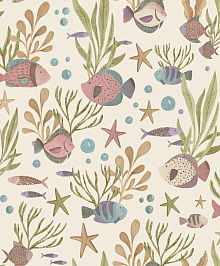 Детские розовые обои Grandeco Little Dreamers LD 3318