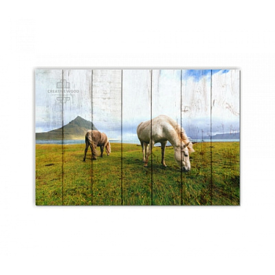 Картины ZOO - 26 Пейзаж с лошадьми, ZOO, Creative Wood Картины ZOO - 26 Пейзаж с лошадьми, ZOO, Creative Wood