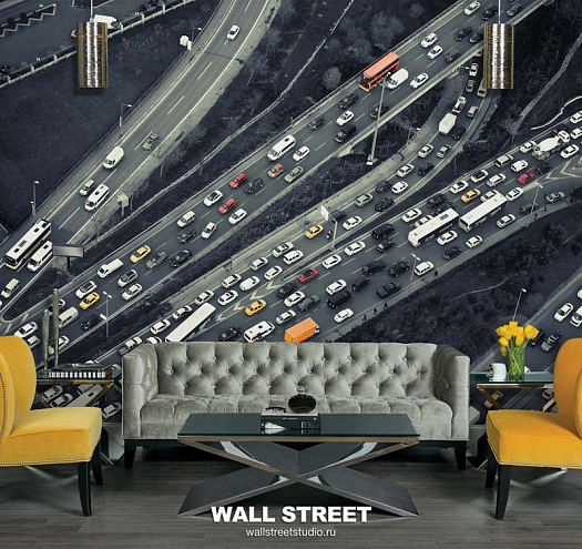 Фотообои в интерьере артикул Urban 10, URBAN, Wall street